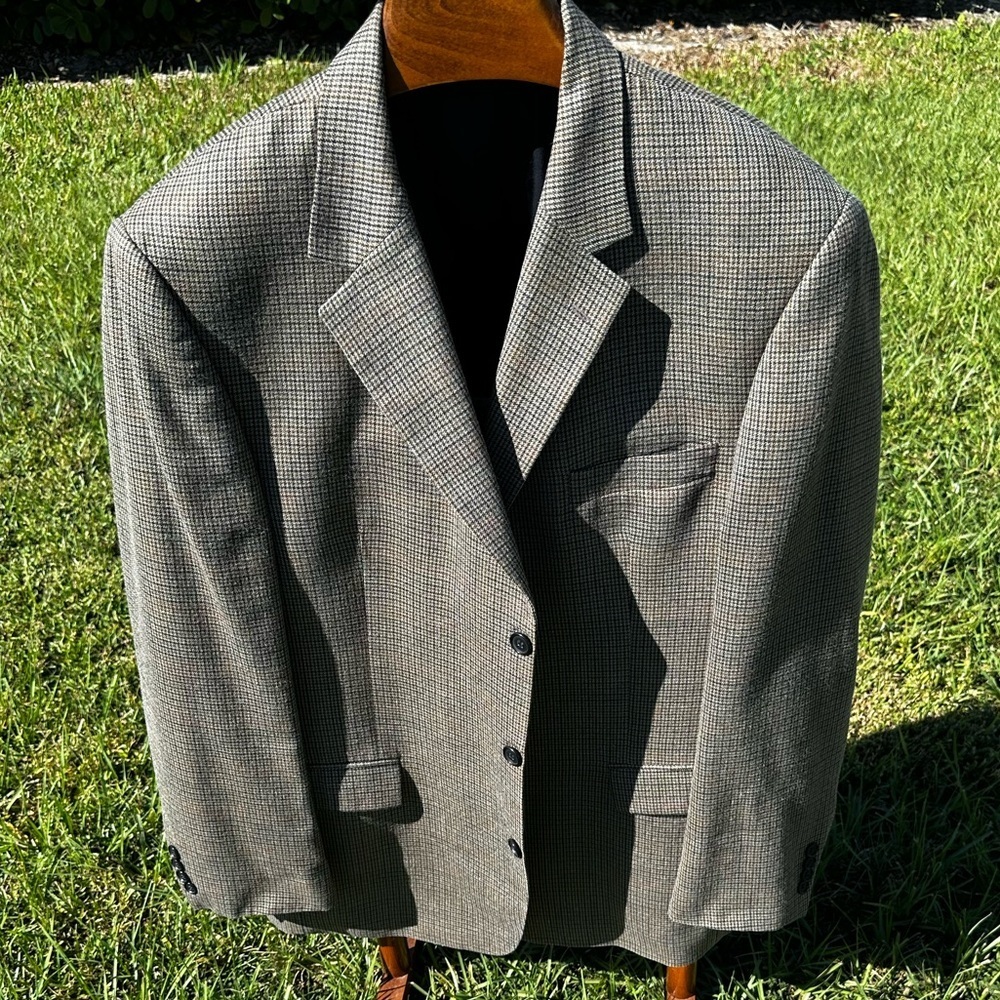 Classic Gray Andrew Fezza Men's Blazer Careerwear Jacket Coat Mens